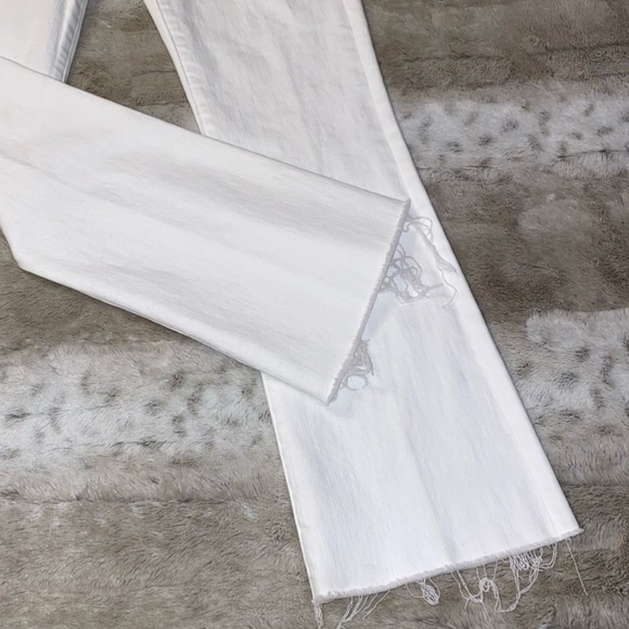 NWT MOTHER The Hustler High Waist Fray Hem Ankle Color:Fairest Of Them All - Picture 8 of 16